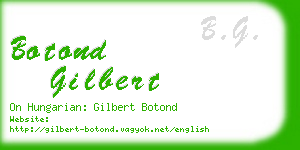 botond gilbert business card